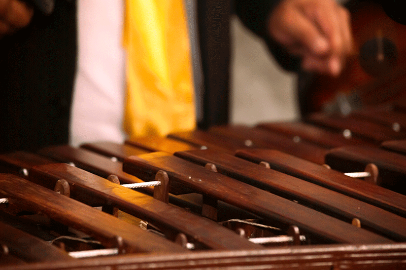 teclado marimba hecho de madera 